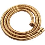 Tuyau de douche flexible en acier inoxydable avec laiton massif dor 2 m