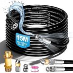 Tuyau haute pression k�rcher k2 - k7 180 bar 15m avec buse rotative 360� et adaptateur m22 universel