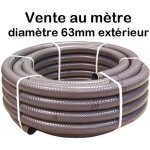Tuyau pvc pression gris souple  coller 63mm diamtre / bassins et piscine semi rigide / vente au mtre ...