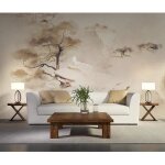 Tv fond décran encre de chine forêt de montagne papier peint zen thé maison chambre salon tv fond décran ... Tv fond décran encre de chine forêt de montagne papier peint zen thé maison chambre salon tv fond décran ...