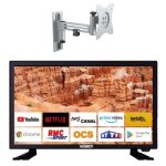 Pack antarion tv led 18. 5 47cm tlviseur hd android 11. 0 + support tv camping car 180 charge max