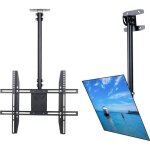 Tv support plafond pour crans 23 - 65 led lcd plasma fixation tv mural flexible rotation 90et inclinaison ...