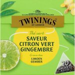 Twinings - th vert saveur citron vert gingembre x20 32g - lot de 4