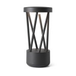 Lampe borne - faro - twist - gris fonc - led 10w - ip65 - aluminium