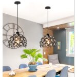 U - do lot de 2 retro suspension luminaire industrielle noir lustre cristal abat - jour vintage lampe ...