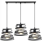 U - do 3 têtes suspension luminaire illuminé design vintage lustre en métal noir lampe exquise pour salon ... U - do 3 têtes suspension luminaire illuminé design vintage lustre en métal noir lampe exquise pour salon ...