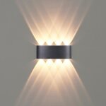 U - do 8w appliques murales led intrieur etanche lampe murale moderne noir pour salon couloir aluminium ...