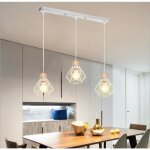 U - do pendentif 3 lampes suspension luminaire cage en fer bois design vintage blanc plafonnier intérieur ... U - do pendentif 3 lampes suspension luminaire cage en fer bois design vintage blanc plafonnier intérieur ...