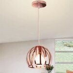U - do suspension luminaire cratif lampe en mtal or rose e27 lustre ajustable design vintage dcoration ...
