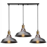 U - do vintage suspension luminaire illuminé 3 lampes lustre en métal gris e27 lampe de plafonde créatif ... U - do vintage suspension luminaire illuminé 3 lampes lustre en métal gris e27 lampe de plafonde créatif ...