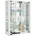 Udina vitrine accroch au mur avec miroir 2 portes en verre incl. lumires led blanc.