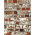 Papier peint de briques rouge - muriva - duplex - imitation pierre et brique - non peignable - papier ...