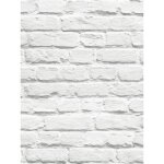 Papier peint - muriva - briques blanc - imitation pierre et brique - int�rieur - finition mat