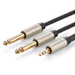C�ble audio - ugreen - 3. 5mm vers 6. 35mm - m�le m�le mono - tress� en nylon - 1m