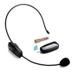Uhf microphone sans fil haut - parleur 2 - en - 1 pour guide tourisme enseignement confrence - noir