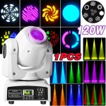 Uking 120w jeux de lumiere - dj lyre led rgbw dmx 8 gobo beam - lumi�re de sc�ne pour party disco mariage ...