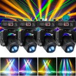 Uking 120w jeux de lumiere dj - lyre led rgbw dmx 8 gobo beam - lumi�re de sc�ne pour dj party disco ...