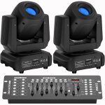Uking 200w jeux de lumiere dj - dj lyre led beam 8 gobo 3 prisme dmx pack de 2 - lumi�re de sc�ne avec ...