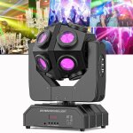 Uking 200w jeux de lumiere dj rgbw dmx beam 540� rotation - lyre led avec commande vocale - lumi�re de ...