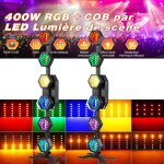 Uking - 2pcs lampes de sc�ne - 400w rgb - mini projecteur lin�aire vintage 6 pi�ces pour sc�ne id�al ...