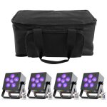 Uking - par 80 w rgbwa + uv 6 en 1 + batterie rechargeable et 9 led sono lumi�re de sc�ne pour bar discoth�que ...