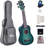 Ukull soprano - winzz - 21 - couleur cyan fonc - accessoires inclus - pour dbutants et professionnels ...
