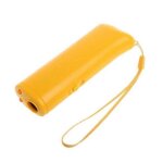 Ultrasonique anti - aboiement dispositif dentra�nement de chien avec lampe de poche - jaune