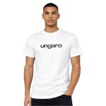 Ungaro t - shirt homme 100% coton manches courtes avec logo poitrine gomme blanc homme
