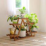 Unho porte plantes en bois tagre echelle plantes fleurs decoratif pour maison jardin terrasse