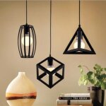 Uni lot de 3 suspension luminaire industrielle noir lustre abat - jour mtal lampe de plafond