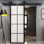 Uni kit de porte coulissante 150cm rail porte suspendue coulissante ensemble porte  galandage