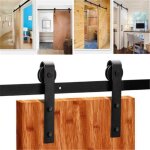 Uni kit de porte coulissante 180cm rail porte suspendue coulissante ensemble porte � galandage