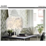Uni lampe � poser contemporain luminaire de chevet abat - jour en plumes blanche