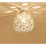 Uni m�tal abat - jour cage en cristal 20cm plafonnier lustre luminaire pour chambre salon