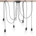 Uni plafonnier lustre araignee pendentif 6 douille r�tro lampe de plafond luminaire restaurant caf�