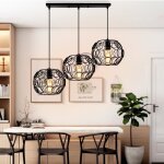 Uni rtro luminaire industrielle 3 lumires cage en mtal lustre suspension pour salle  manger salon ...