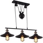 Uni r�tro lustre suspesion e27 40w abat - jour m�tal style industrielle eclairage noir