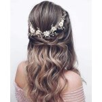 Unicra mari&eacute e cheveux de mariage vigne fleur accessoires de cheveux bandeau cristal de mari&eacute ...