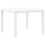 Unique * table de jardin / terrasse / ext�rieure - uu - 2 / 4 personnes - blanche 100x100x73 cm - en ...