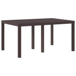 Unique * table de jardin / terrasse / ext�rieure - uu - 2 / 4 personnes - marron 150x100x73 cm - poly ...