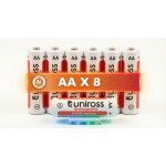 Uniross pack de 8 piles rechargeables aa / hr6 2100 nimh hybrio 1. 2v