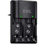 Universel chargeur de piles aa - aaa - 9v rapide chargeur 6802 pour aa - aaa ni - mh ou 9v piles rechargeables ...