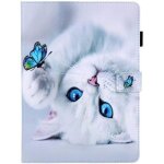 Universelle tablette 10 pouces coque motif animaux bb chat blanc pochette etui a rabat clapet housse ...