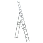 Up echelle transformable en aluminium coulissante extensible 3 plans 12 marches