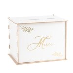 Urne décorative - 73 - bois - réutilisable - 30x23. 5x23. 5cm - blanc Urne décorative - 73 - bois - réutilisable - 30x23. 5x23. 5cm - blanc
