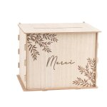 Urne décorative - 73 - bois - réutilisable - 30x23. 5x23. 5cm - beige Urne décorative - 73 - bois - réutilisable - 30x23. 5x23. 5cm - beige