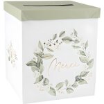 Urne dcorative - artifetes - botanique - 21x25cm - blanc