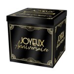 Urne carton cagnotte anniversaire gatsby 20cm noir