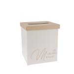 Urne carton un grand merci 21. 5x25cm cr�me camel beige ivoire cr�me �cru naturel taupe