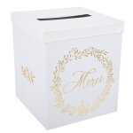 Urne d�corative - artifetes - merci jolis brins - 21x25cm - or